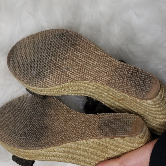 Steve Madden Skylar Wedges Olive Woven buckle 10 - Picture 11 of 12